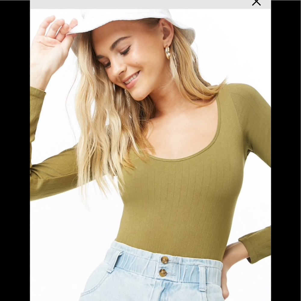 Olive Bodysuit F21 S/M NWT